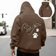 thumbnail image 2 of Valora Men Winter Outfit Casual Hoodie with Cute Puppy Print for Everyday Comfort – Loose Fit Pullover Sweatshirt for Autumn Winter Fashion Coffee XL, 2 of 5