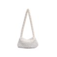 thumbnail image 4 of Bolsa de mano con diseño de corazón de felpa suave y cálido para mujer, con cremallera para la axila (blanco) Likrtyny Para Estrenar, 4 of 9