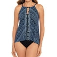 thumbnail image 2 of Miraclesuit Women's Swimwear Paillette High Neckline Soft Cup Peephole Tankini Top, Multi, 14, 2 of 6