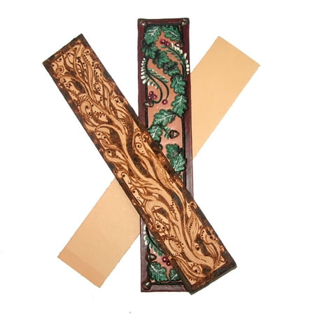 - Vegetable Tanned Tooling Leather Bookmark Kit 1-1/2