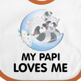 thumbnail image 4 of Inktastic Raccoon My Papi Loves Me Boys or Girls Baby Bib, 4 of 4