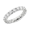 thumbnail image 1 of 2.00 T.C.W Forme Ronde Naturelle Diamond Dernière Conception Bande d'Éternité de Mariage pour Dames Solide 14K Blanc Or Taille 8, 1 of 7