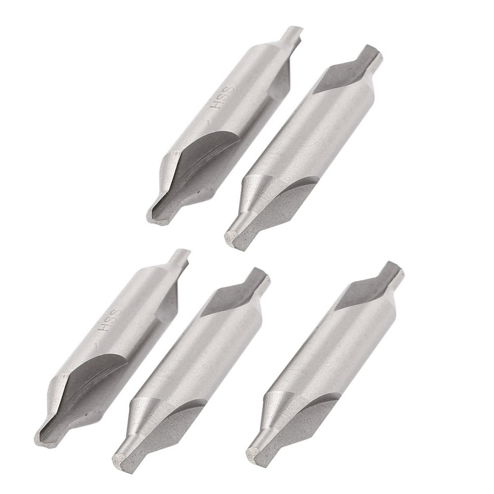 5Pcs 5mm 60 Degree Double End HSS Center Drill Countersink Bit Lathe