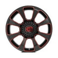 thumbnail image 5 of XD Aluminum Rim XD854 REACTOR 20X10in Gloss Black Milled with Red Tint Finish, XD85421086918N, 5 of 5