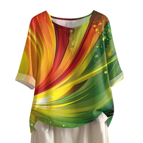 Mardi Gras Shirts for Women Carnival Sequins Crew Neck Blouse Mask Print Short Sleeve Party Graphic Tee Multicolor L