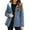 Blue 1, variant on Lixiuxyad Down Jackets Packable Women's Winter Short Padded Coat Fleece Lined Thick Warm Jacket Outerwear Windproof Casual Coat For Cold Weather Black