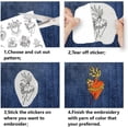 thumbnail image 3 of 4Sheets 50Pcs Heart Water Soluble Embroidery Stabilizers Stick and Stitch Embroidery Paper with Heart Pattern A4 Embroidery Stabilizers for Hand Sewing Lover Beginners, 3 of 9