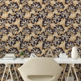 thumbnail image 2 of Ambesonne Floral Peel & Stick Wallpaper for Home, Garden Contemporary Flowers, 13"x72", Camel Pale Grey Indigo, 2 of 5