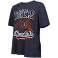 thumbnail image 2 of Women's Majestic Threads Navy Detroit Tigers Oversized First Base T-Shirt, 2 of 3