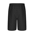 thumbnail image 4 of Men's Jacquard Checkerboard Shorts Drawstring Elastic Waist Athletic Gym Sports Running Shorts with Pockets, 4 of 5