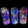 thumbnail image 2 of 1 Valentines Day Gifts for Her, Gifts for Women, Gifts for Mom,Galaxy Pink Butterfly Rose Gifts for Mothers Day Birthday Christmas Crystal Flowers Light Up Couple in Glass Dome (Color May Vary), 2 of 6