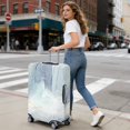 thumbnail image 5 of Stretch Luggage Cover XL(29-32in)– Elastic Travel Suitcase Protector with Handle Openings & Bottom Closure, Washable Polyester Spandex Suitcases Cover, Abstract Marble Print, 5 of 5