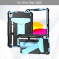 thumbnail image 1 of K-Lion Rugged Hybrid Case for iPad 10.9 inch 10th Gen with Built-in Hidden Kickstand Bracket Pencil Holder Full Body Protection for Kids Children Adults Shockproof Case For iPad 10th Gen 10.9" 2022,D, 1 of 5