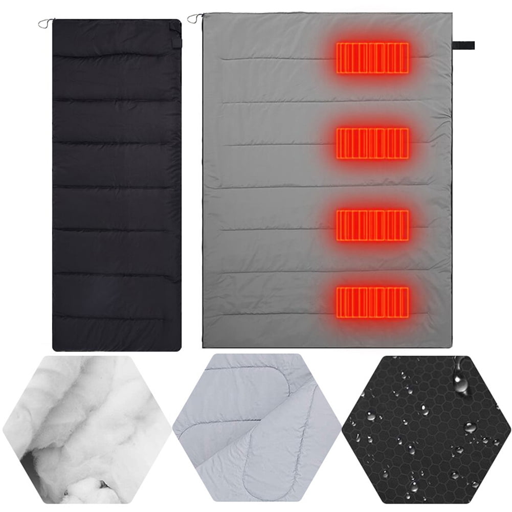 BLEEUS 20 Degree Ultralight Usb And Type-c Rechargeable Heated Sleeping Bag 3 Levels Camping Supplies