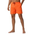 thumbnail image 5 of INSPIRE CHIC Men's Shorts Summer Colorful Elastic Waist Drawstring Surfing Board Shorts 34 Orange, 5 of 6