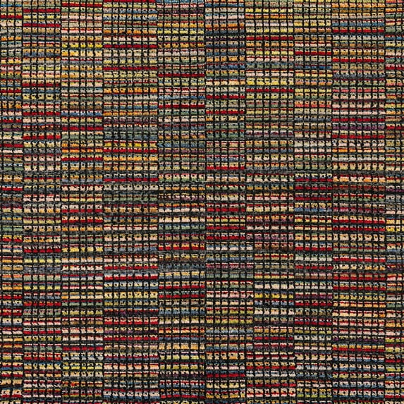 Ahgly Company Indoor Square Abstract Red Abstract Area Rugs, 7' Square