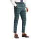 thumbnail image 4 of Pantalones Tapered a Cuadros INSPIRE CHIC para Hombre, Pantalones Formales de Cierre Plano Verde 30, 4 of 6