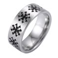 thumbnail image 1 of 10MM Wide Trendy Stainless Steel Ring For Woman And Man Valentine's Day gift JRV3029S 13, 1 of 6