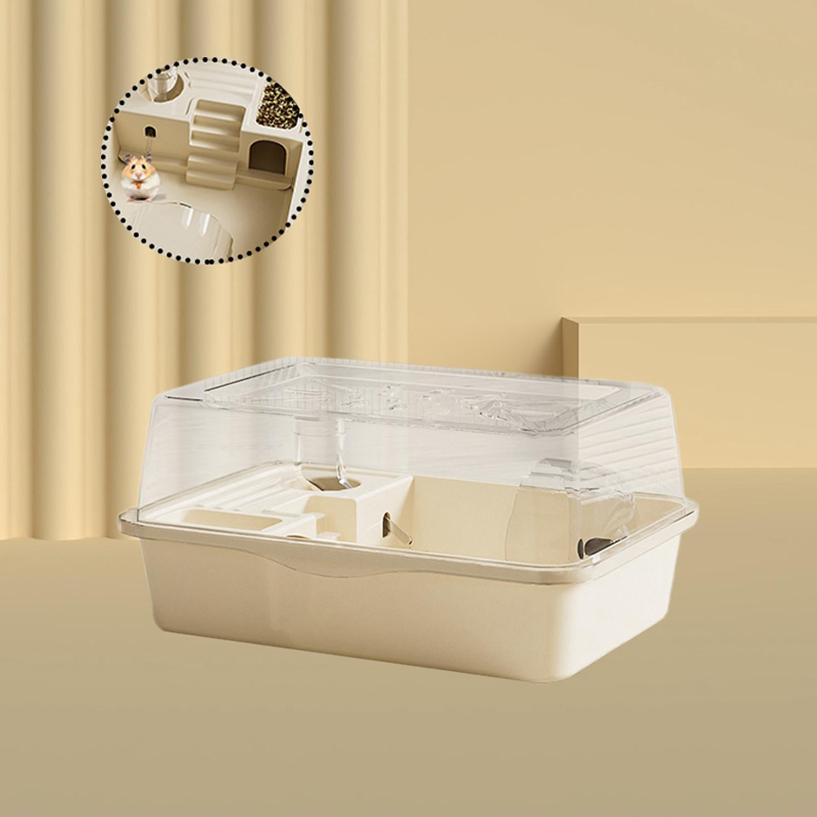 EHJRE Large Hamster Cage House with Ventilation, Transparent, Creative, Breathable, Habitat for Mice ,, Rats, Small Animals, Guinea Pigs