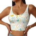 thumbnail image 1 of Balery Funny Chicken Sujetadores deportivos con espalda cruzada para mujer, acolchados, sin costuras, de alto impacto, ideales para yoga, gimnasio, entrenamiento y fitness.-Small, 1 of 8