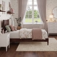 thumbnail image 3 of AFI Pasadena Twin Solid Wood Low Profile Platform Bed in Walnut, 3 of 13