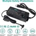 thumbnail image 4 of Adjustable Power Supply Adapter, 3V-24V 5A 120W Universal Power, Variable Switching AC/DC Adapter, 100V-240V AC to DC Converter with 14 Tips & LED Voltage Display for 3V to 24V Household Electronics, 4 of 6