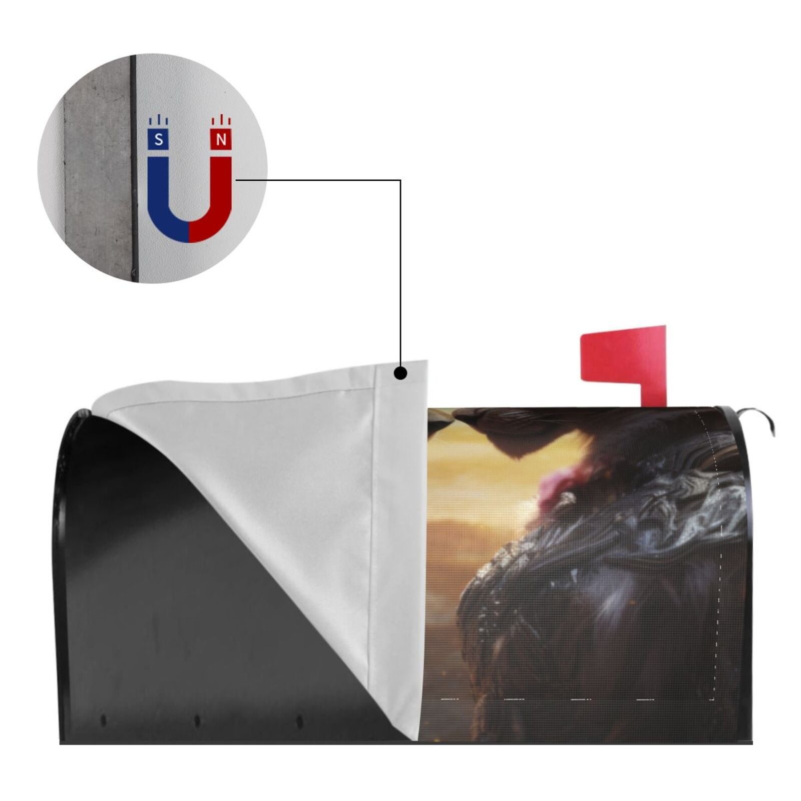 Kdxio Magnetic Mailbox Cover 25.5x21 in Mailbox Cover Outdoor Decoration Holiday Mailbox Covers for Home Garden Yard-25.5x21 in