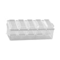 thumbnail image 4 of Condimento enfriado por hielo Servidor de contenedor Servidor de condimentos refrigerados de hielo resistente transparente 5 compartimento para el, 4 of 8