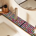 thumbnail image 2 of Yayeee Faucet Mat for Kitchen Sink 30" Diatomite Long Splash Guard Pad, Colorful Block Pattern, 2 Pack, 2 of 7