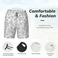 thumbnail image 3 of Naloa Snake Print Men Swim Trunks with Compression Liner ,Board Shorts,Men's Swim Shorts with Drawstring and Elastic Waistband-3X-Large, 3 of 6