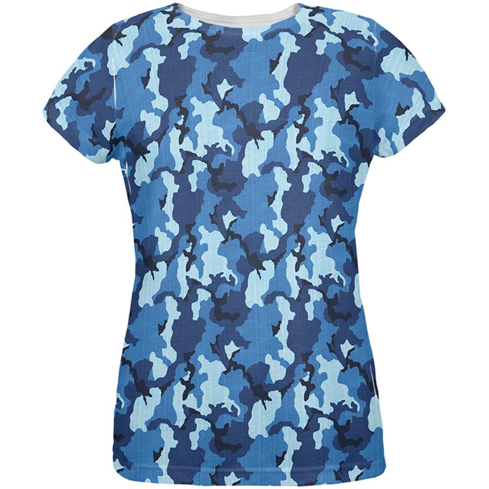 Old Glory - Navy Blue Camo All Over Womens T Shirt Multi LG - Walmart ...