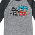 thumbnail image 3 of The Cat in the Hat - I Love Learning Things - Kids Raglan, 3 of 5