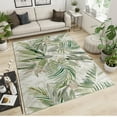 thumbnail image 2 of 4'x8' Rug Non Slip Retro Tropical Green Plants Small Entryway Mats, Machine Washable Watercolor Palm Tree Leaf Area Rug, Throw Rugs Carpet for Front Door Bedroom Bedside, 2 of 6