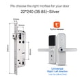 thumbnail image 2 of Tuya Biometric Fingerprint Smart Door Locker Hotel Keyless Entry Home Handle App Unlock Digital Intelligent Lock ,More Secure, 2 of 7