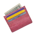 thumbnail image 3 of Waterproof Genuine Eel Skin Soft Leather Slim Thin Credit Card Holder Wallet (Cherry), 3 of 6