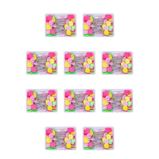 Wosthever Alfileres de confección, agujas de coser acolchadas artesanales, costura Manual, herramientas de costura para el hogar, Color al azar, flor, 50 Flor 50PCS 10piezas Wosthever CBP262163