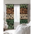 thumbnail image 4 of Dark Sage Green Brown Blackout Curtains for Bedroom Living Room Darkening Curtains 96 Inches Long Farmhouse Dog Paw Vintage Window Curtain 2 Panels Set Window Treatment Grommet Drapes 52"x96", 4 of 9