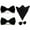 Black, variant on Mens Solid Stain Pre-tied Tuxedo Bow Tie Cufflinks Pocket Square Hanky Set