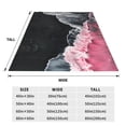 thumbnail image 3 of Balery Pink White Ocean Waves Manta de Felpa Suave y Acogedora – Cobija de Franela Aterciopelada para Cama, Lavable y Cálida para Sofá, Mascotas, Transpirable-60"x50", 3 of 7