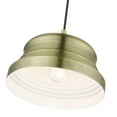 thumbnail image 2 of 55902-01-Livex Lighting-Endicott - 1 Light Bell Pendant In Industrial Style-13 Inches Tall and 10 Inches Wide-Antique Brass Finish    -Traditional, 2 of 13