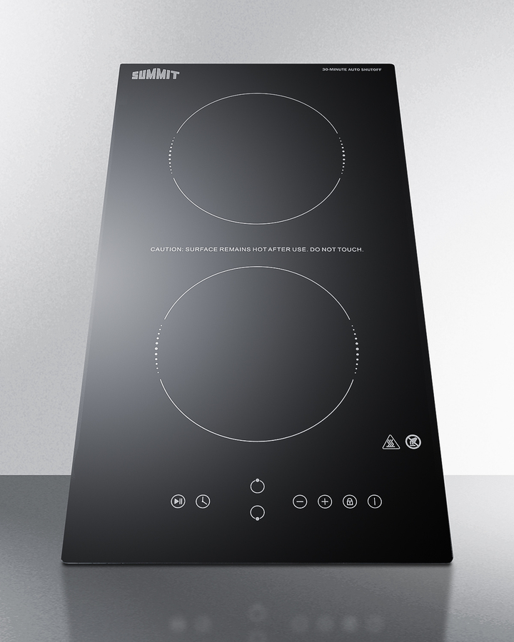12" Wide 115V 2-Burner Radiant Cooktop With Safety Shutoff