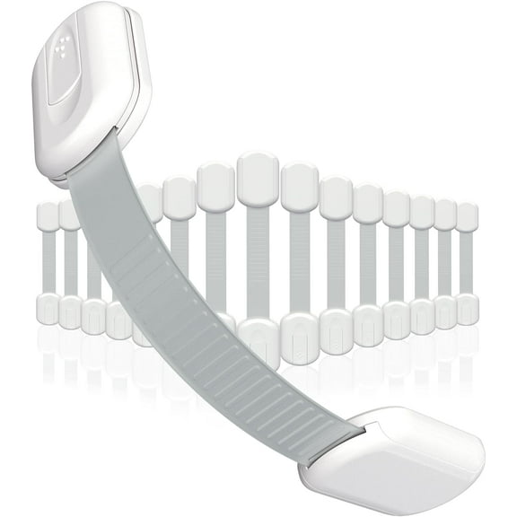 Cabinet Locks 8 Pack - Adhesive Child Safety Latches for Drawers, Fridge, Oven, Toilet and Cabinets