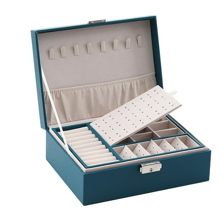 Large Capacity Double-layer Jewelry Box With Drawer - Perfect For