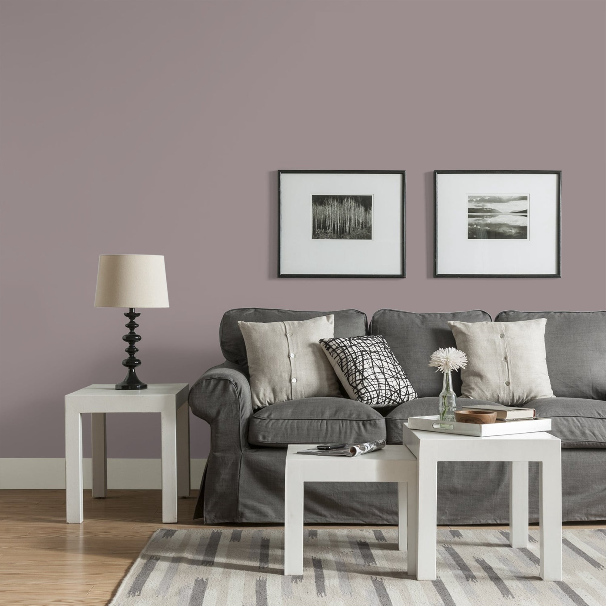 Glidden Spred Gray Violet Eggshell Interior Paint and Primer, 1 Gallon