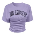 thumbnail image 5 of Los Angeles California Graphic Tees for Women 2026 Summer Casual Short Sleeve Crewneck T Shirts, 5 of 5