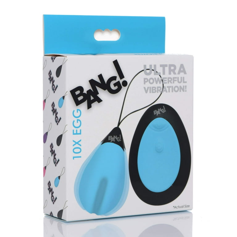 Bang! 10X Silicone Vibrating Egg - Blue - Walmart.com