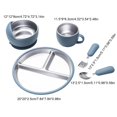 thumbnail image 2 of Lunxisen 1 Pcs Stainless Steel Suction Cup Fork And Spoon Set Toddler Self Feeding Utensils Non Silicone Suction Plate For Mealtime, 2 of 9