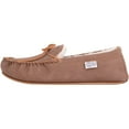thumbnail image 5 of SNUGRUGS Men's Rubber Sole Suede Sheepskin Moccasin Slippers - Light Brown - US 10, 5 of 7