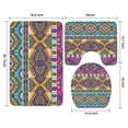 thumbnail image 3 of Yellow Geometric Boho Pattern Bathroom Rugs Sets 3 Piece,Toilet Cover Set,Absorbent Non Slip Bathroom Mats Sets with U-Shaped Contour Rug Toilet Rug Set, 3 of 5