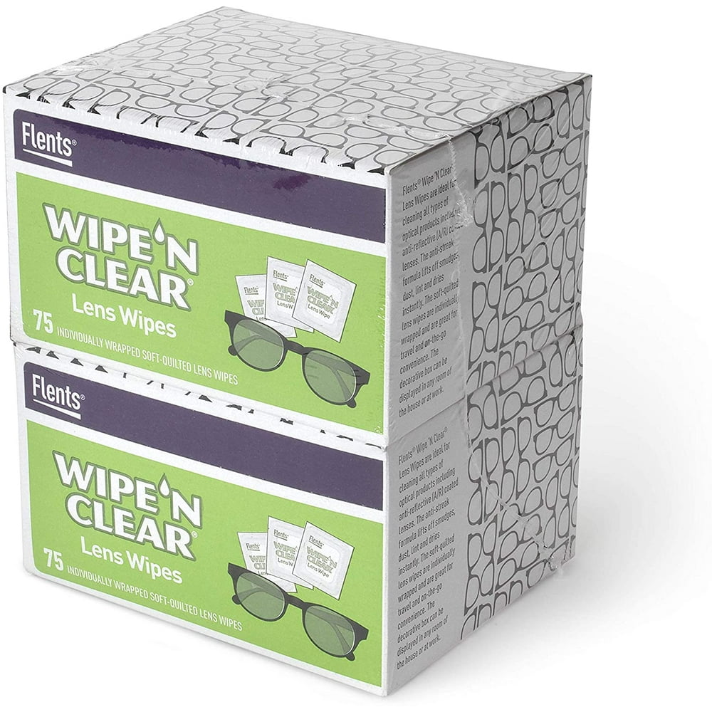 Flents Wipe N Clear Lens Wipes 150 Individually Wrapped SoftQuilted